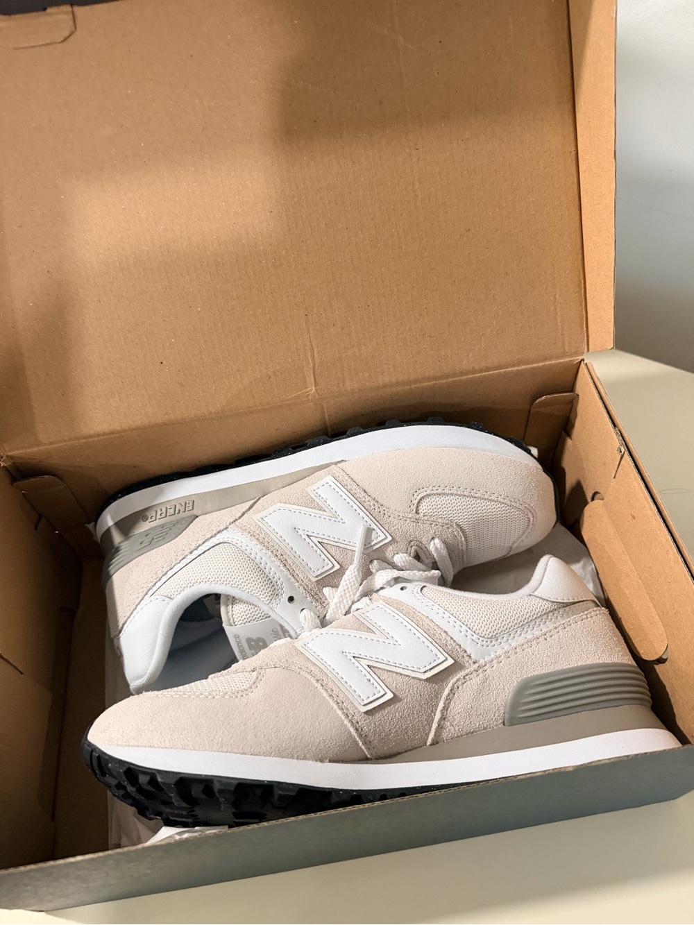 New Balance 574 core Sneakers in Light Grey and White - Picture 4 of 16